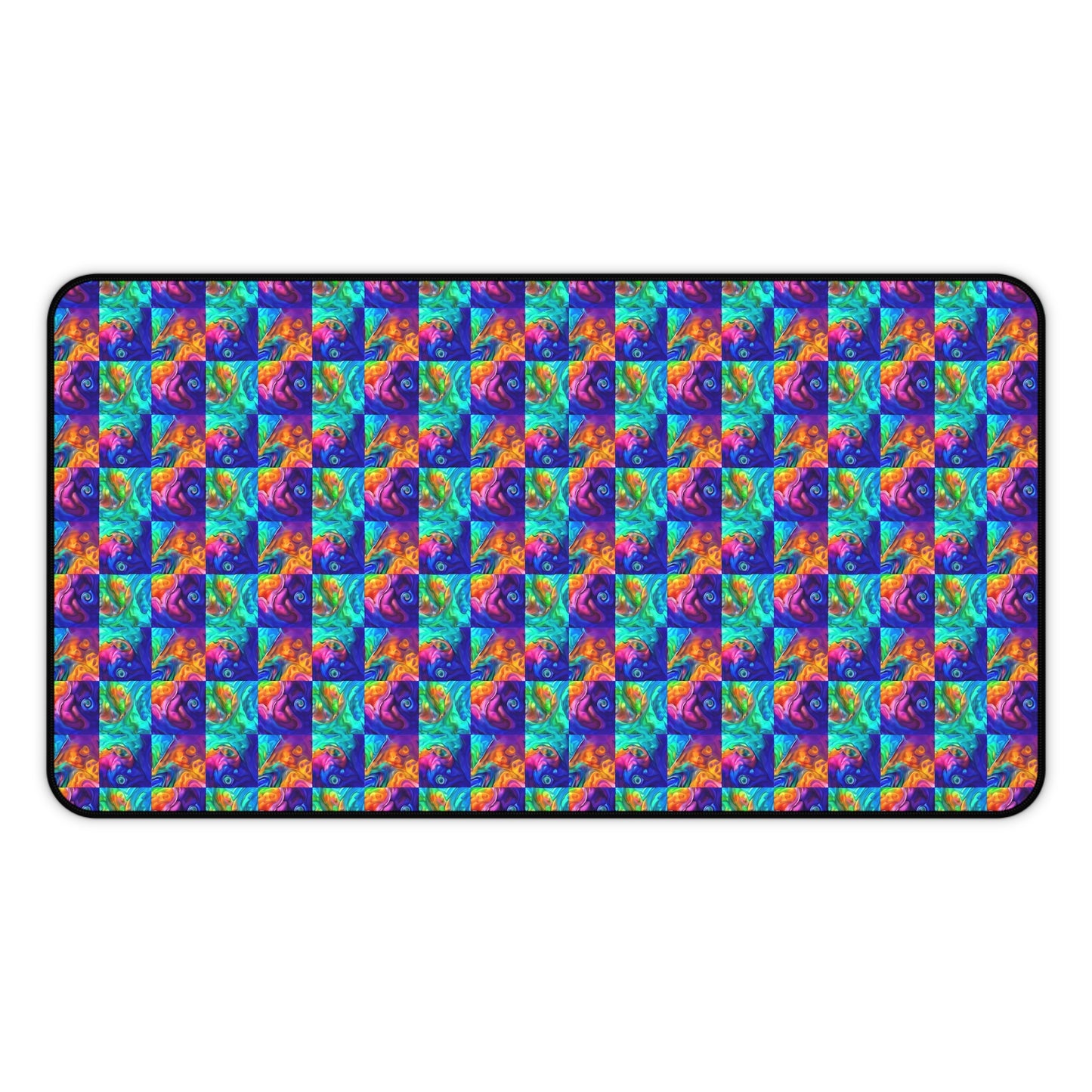 Abalone Swirl Desk Mat — Glowing Shell Mouse Pad