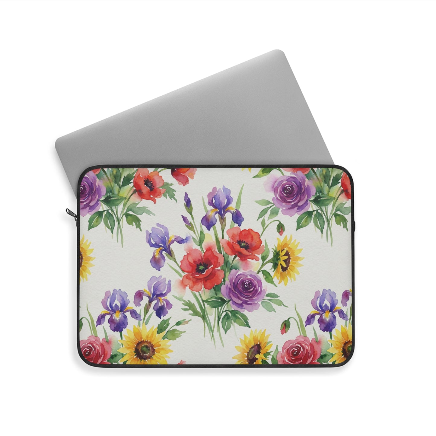 Watercolor Bouquet Laptop Sleeve — Floral Laptop Case