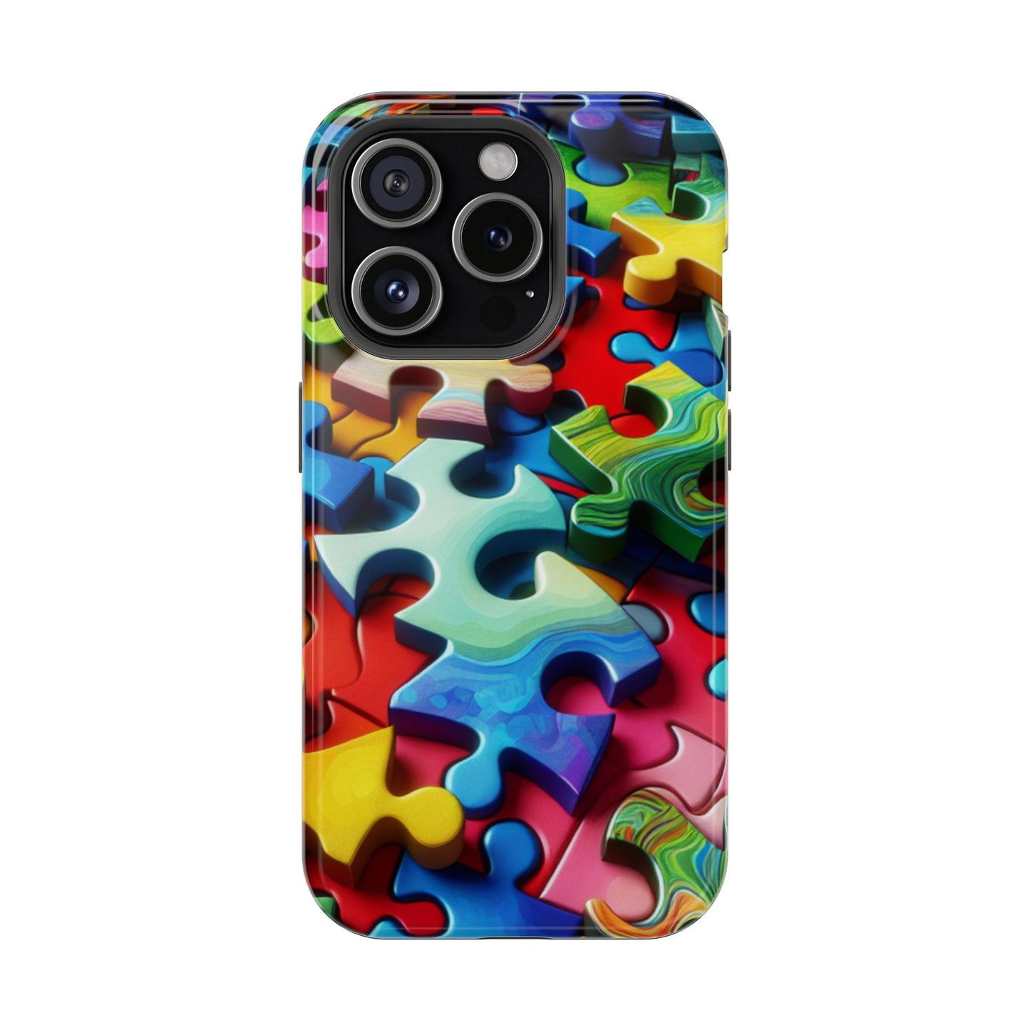 Rainbow Puzzle iPhone Tough Case