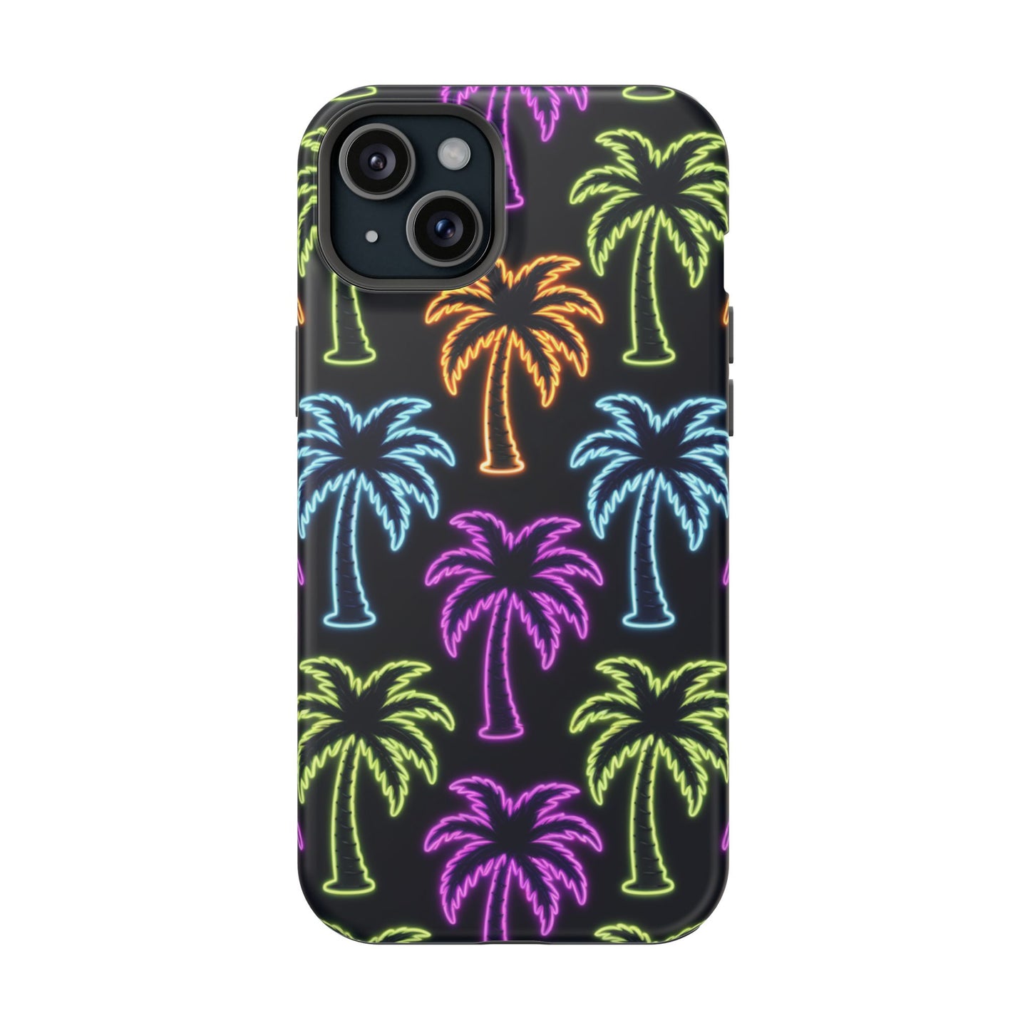 Neon Palm Tree iPhone Tough Case