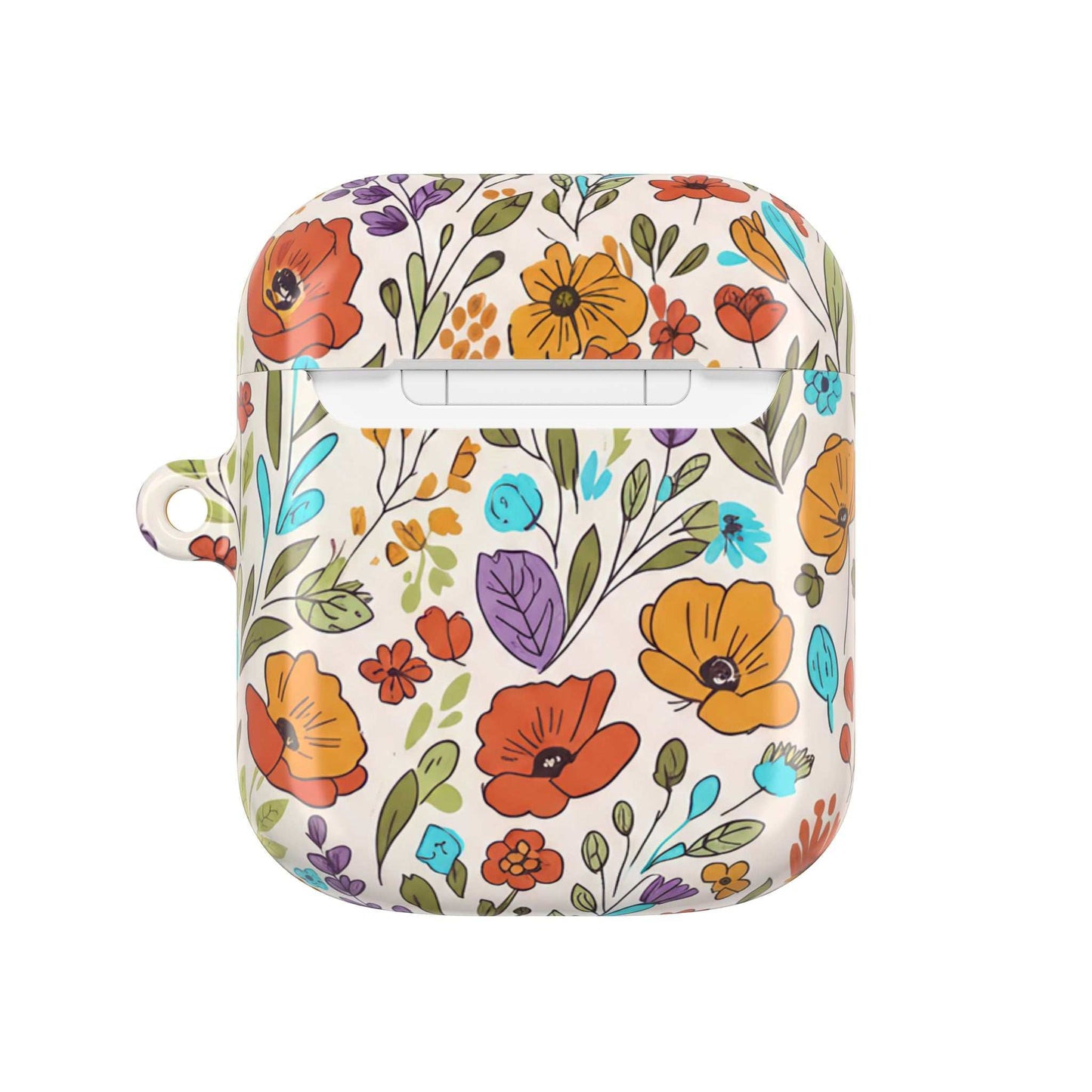 Floral Drawing AirPod Case — Botanical Sketch Protective Cover