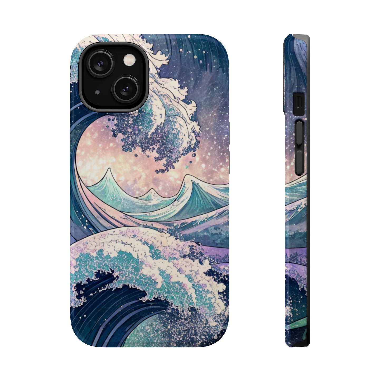 Crashing Waves Design iPhone case with MagSafe® magnetic dual-layer protection and ocean wave artwork