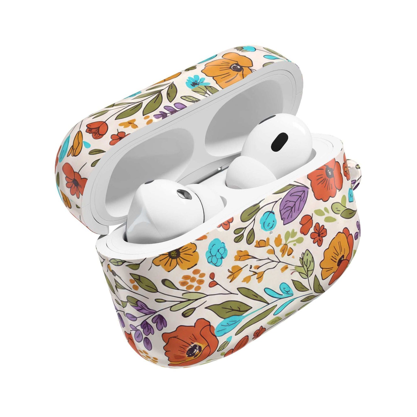 Floral Drawing AirPod Case — Botanical Sketch Protective Cover