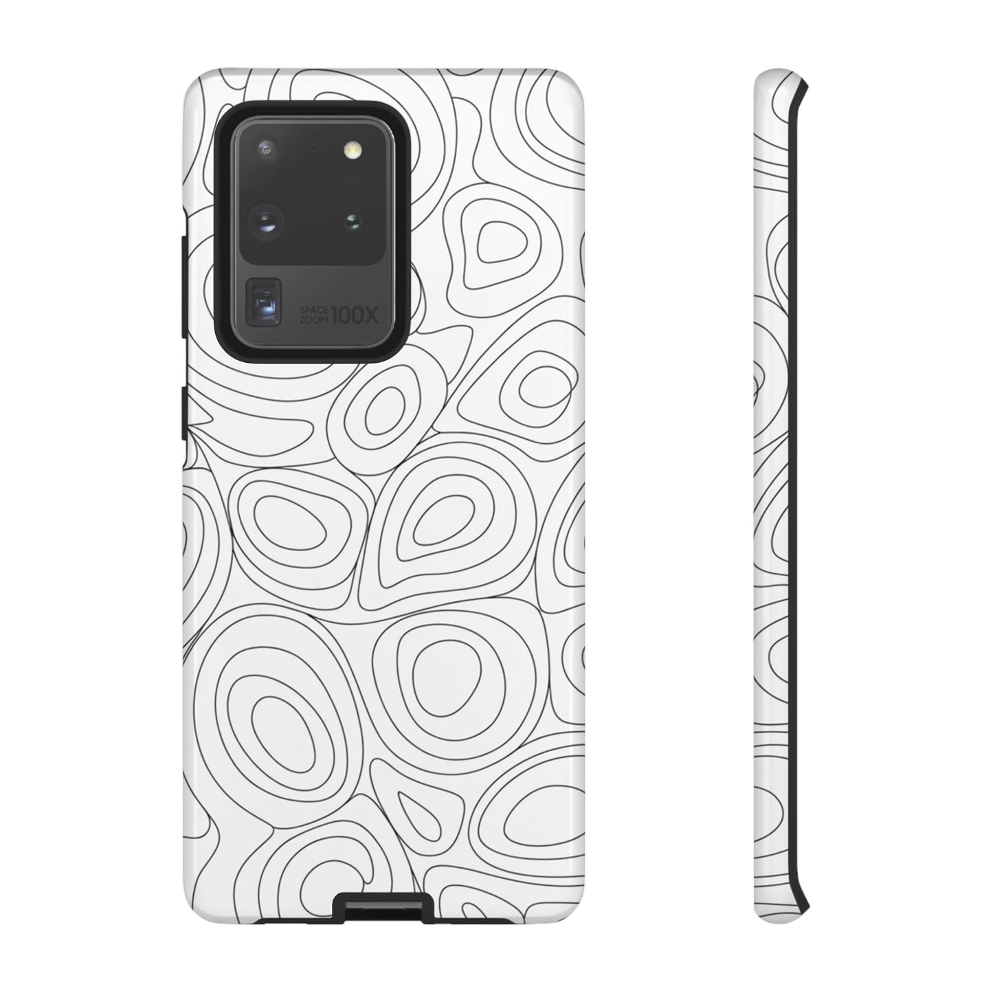 Black and White Abstract Circle Design Samsung Case
