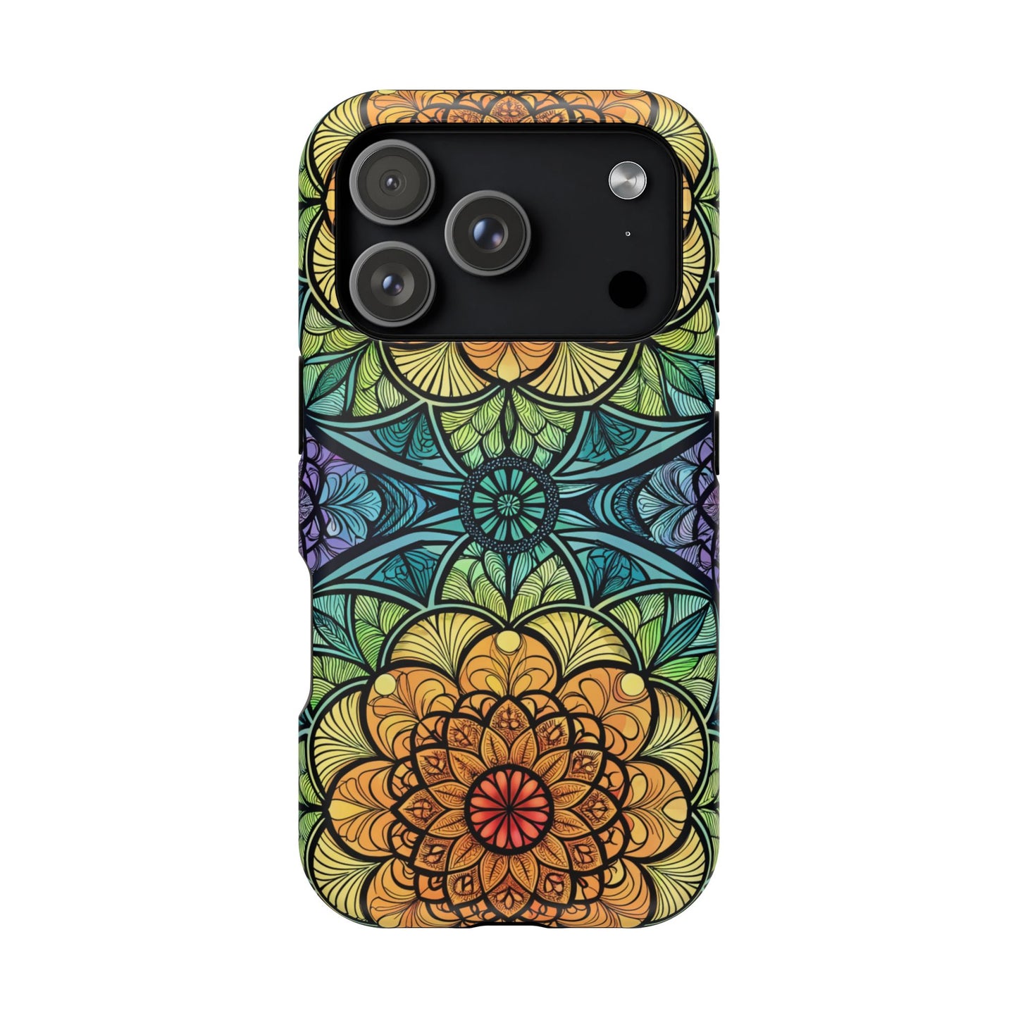 Hypnotic Colorful Kaleidoscope iPhone Case – Durable, Stylish, MagSafe Compatible