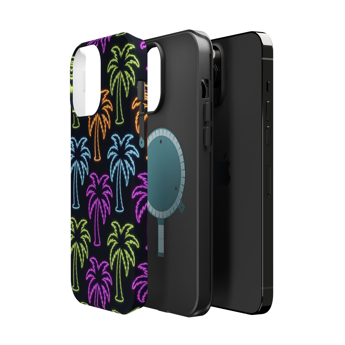 Neon Palm Tree iPhone Tough Case