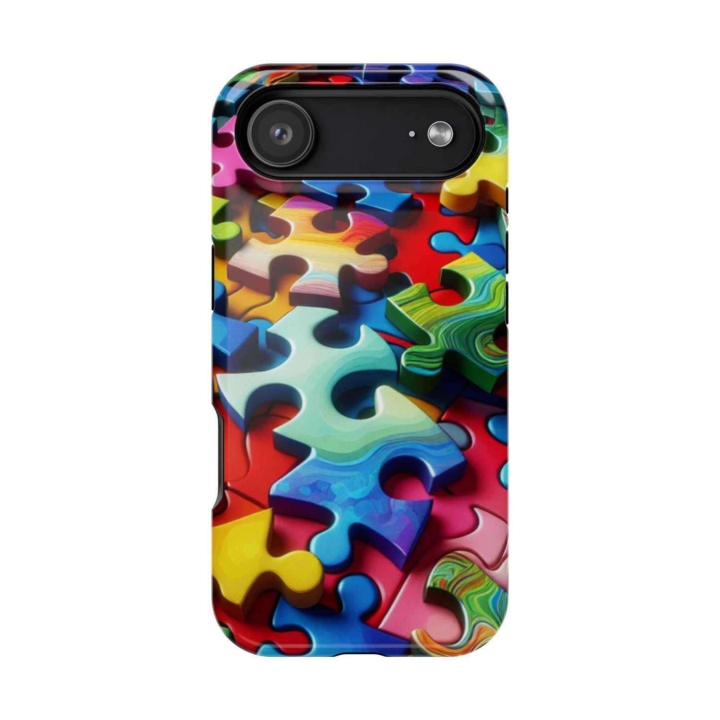 Rainbow Puzzle iPhone Tough Case