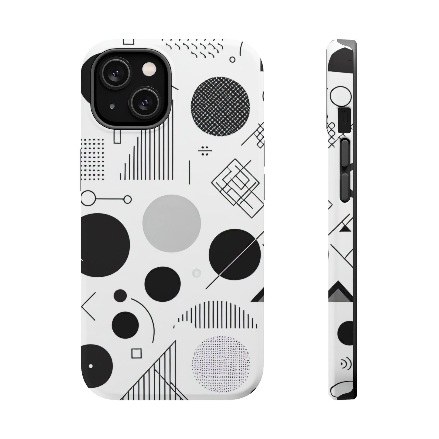 Black and White Abstract Art iPhone Case