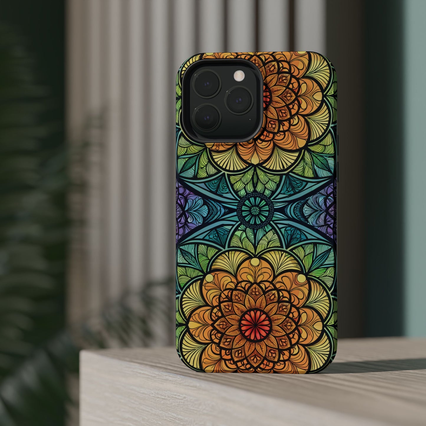Hypnotic Colorful Kaleidoscope iPhone Case – Durable, Stylish, MagSafe Compatible