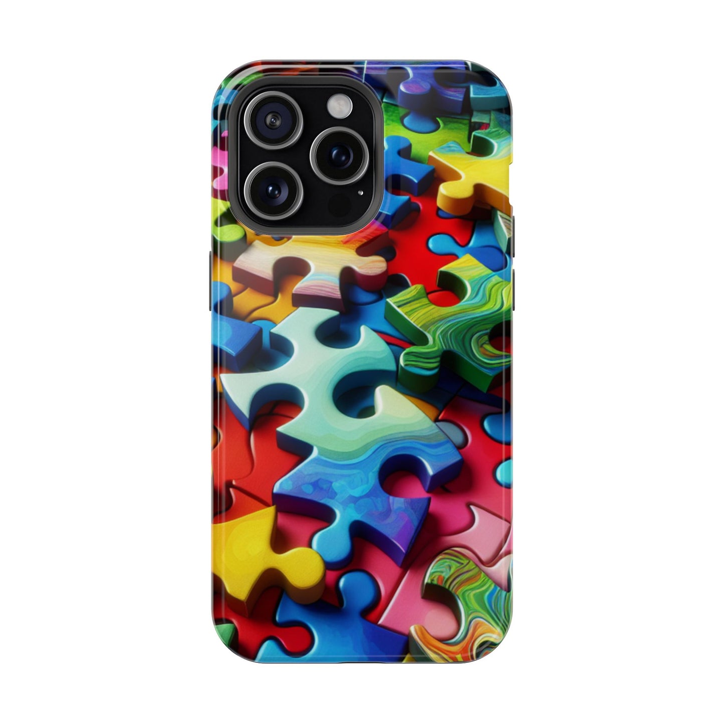 Rainbow Puzzle iPhone Tough Case
