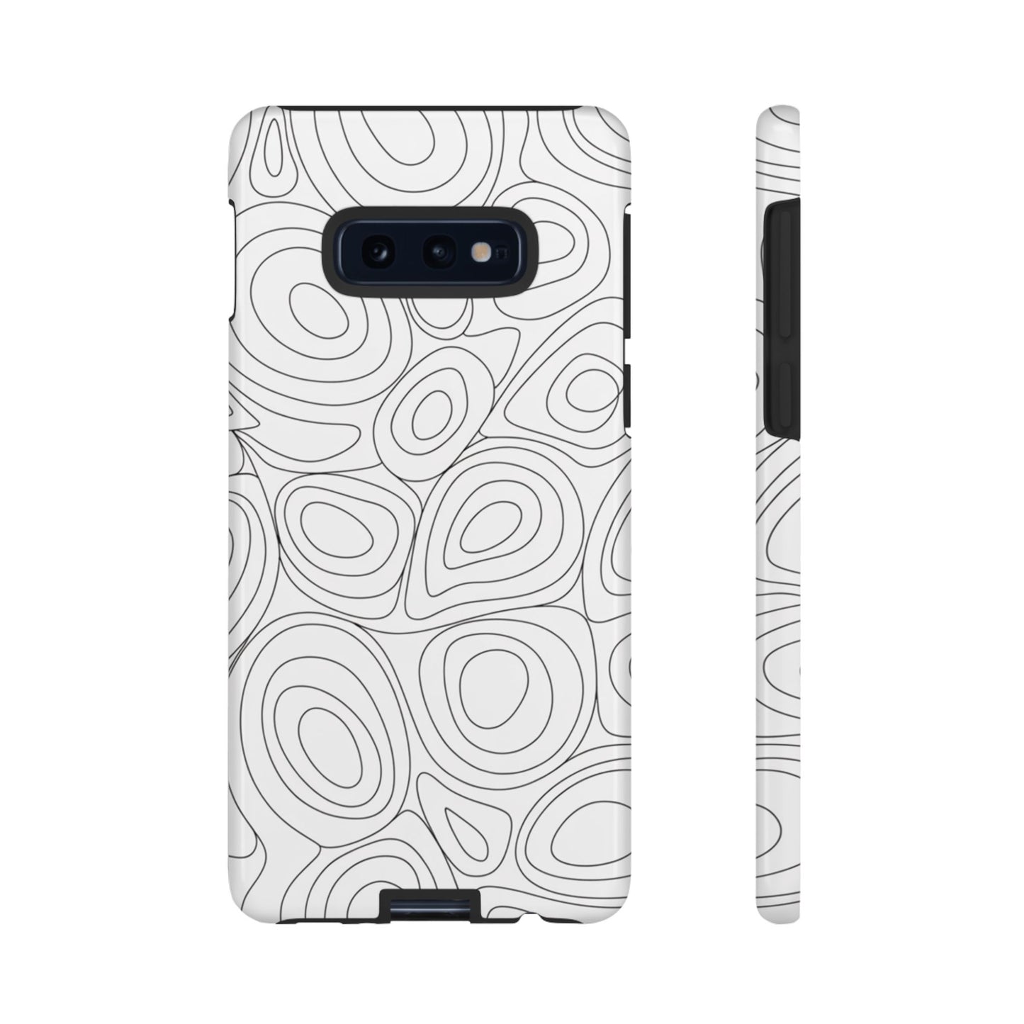 Black and White Abstract Circle Design Samsung Case