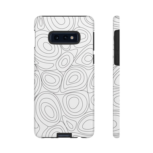 Black and White Abstract Circle Design Samsung Case
