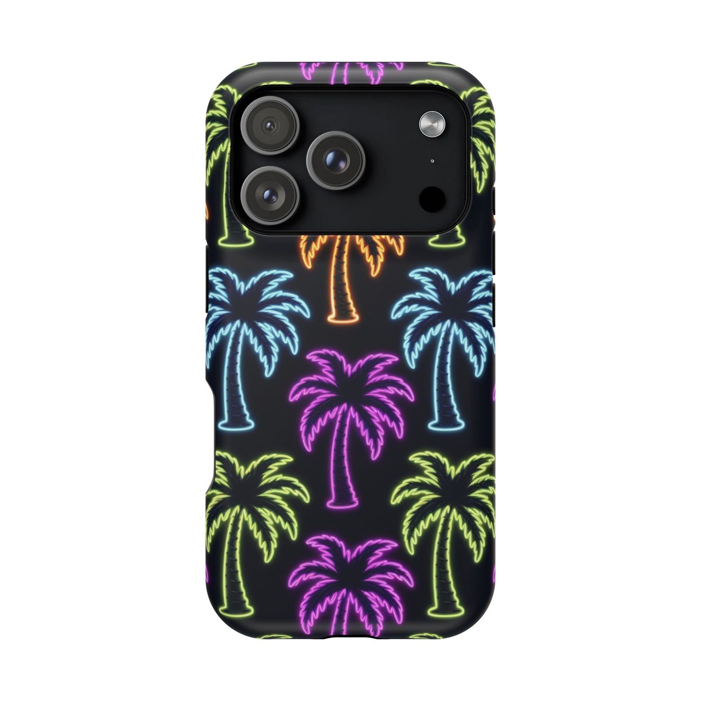 Neon Palm Tree iPhone Tough Case