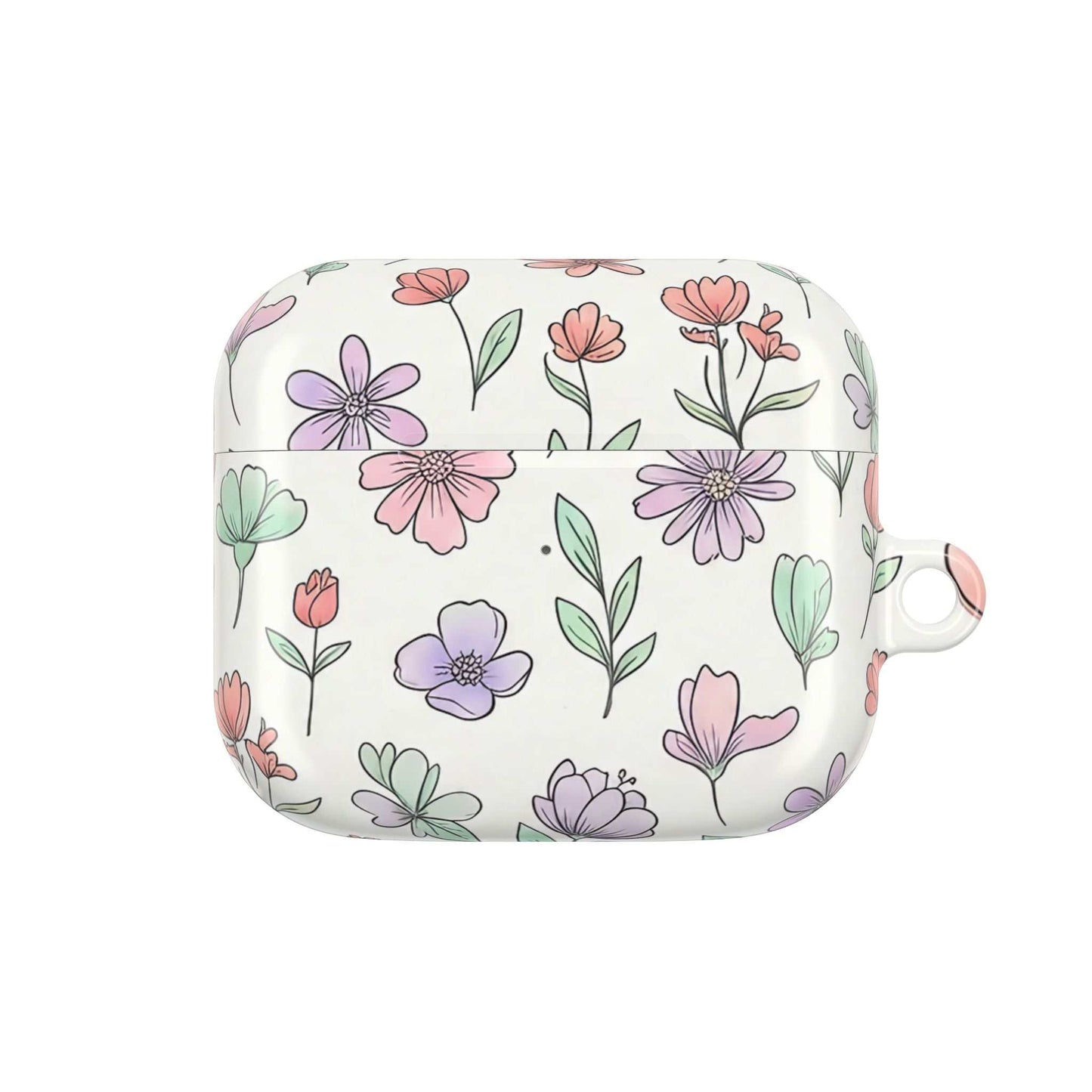 Floral AirPod Case — Artistic Botanical Protective Cover