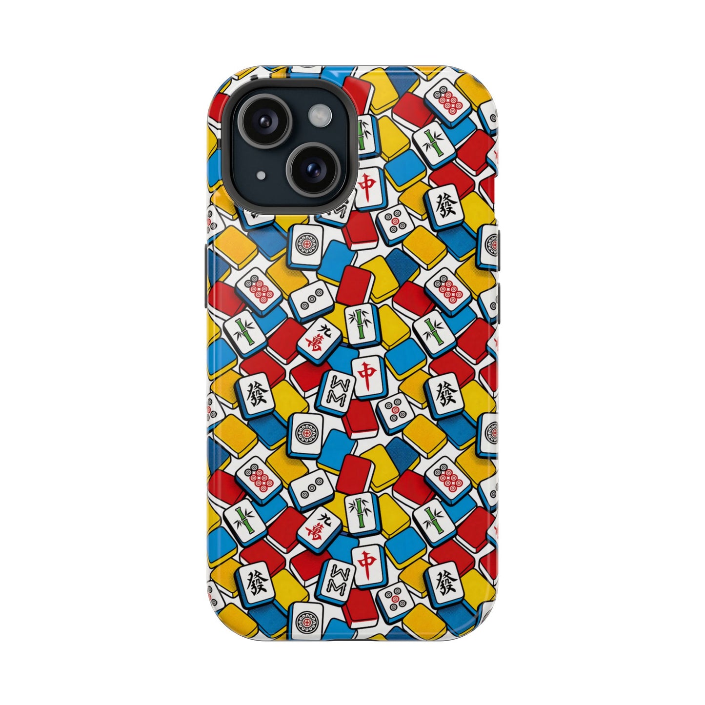 Mahjong-Inspired Vibrant iPhone Case — Magnetic Impact-Resistant