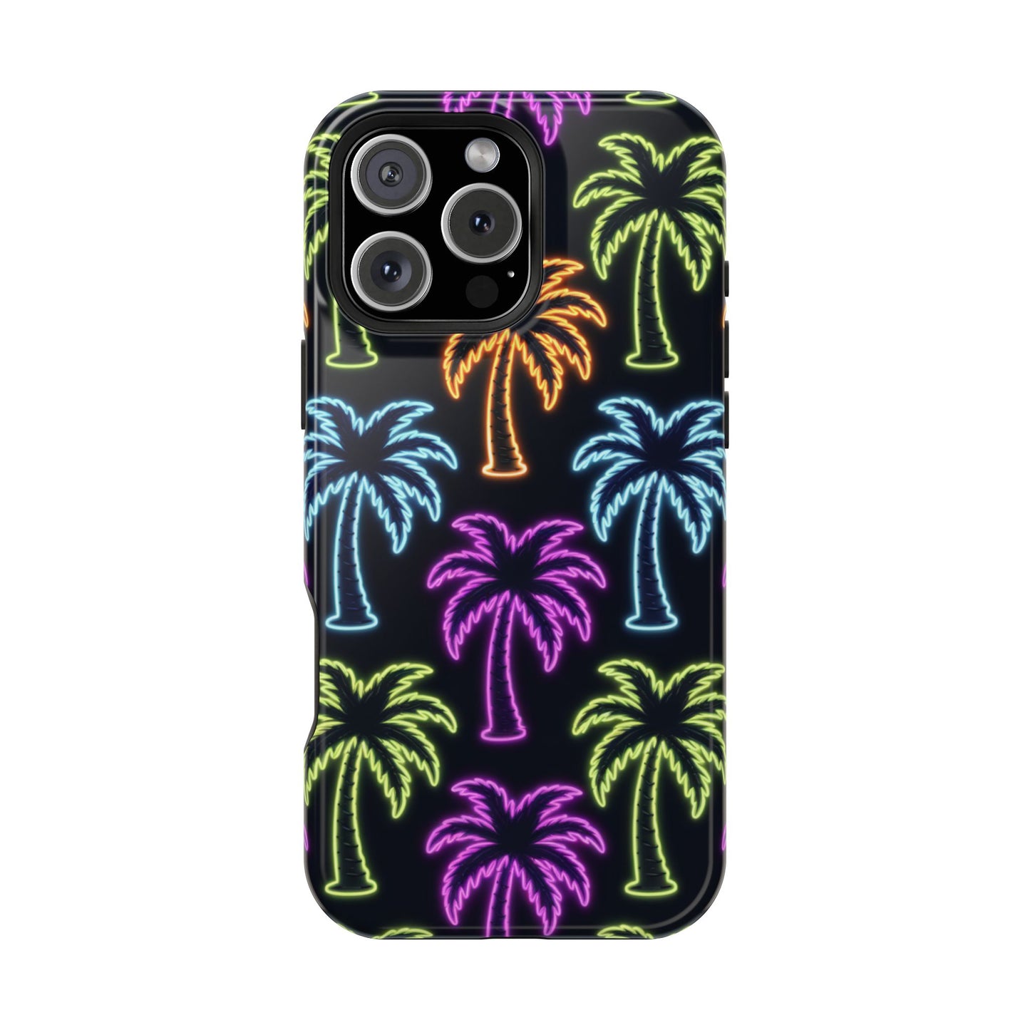 Neon Palm Tree iPhone Tough Case