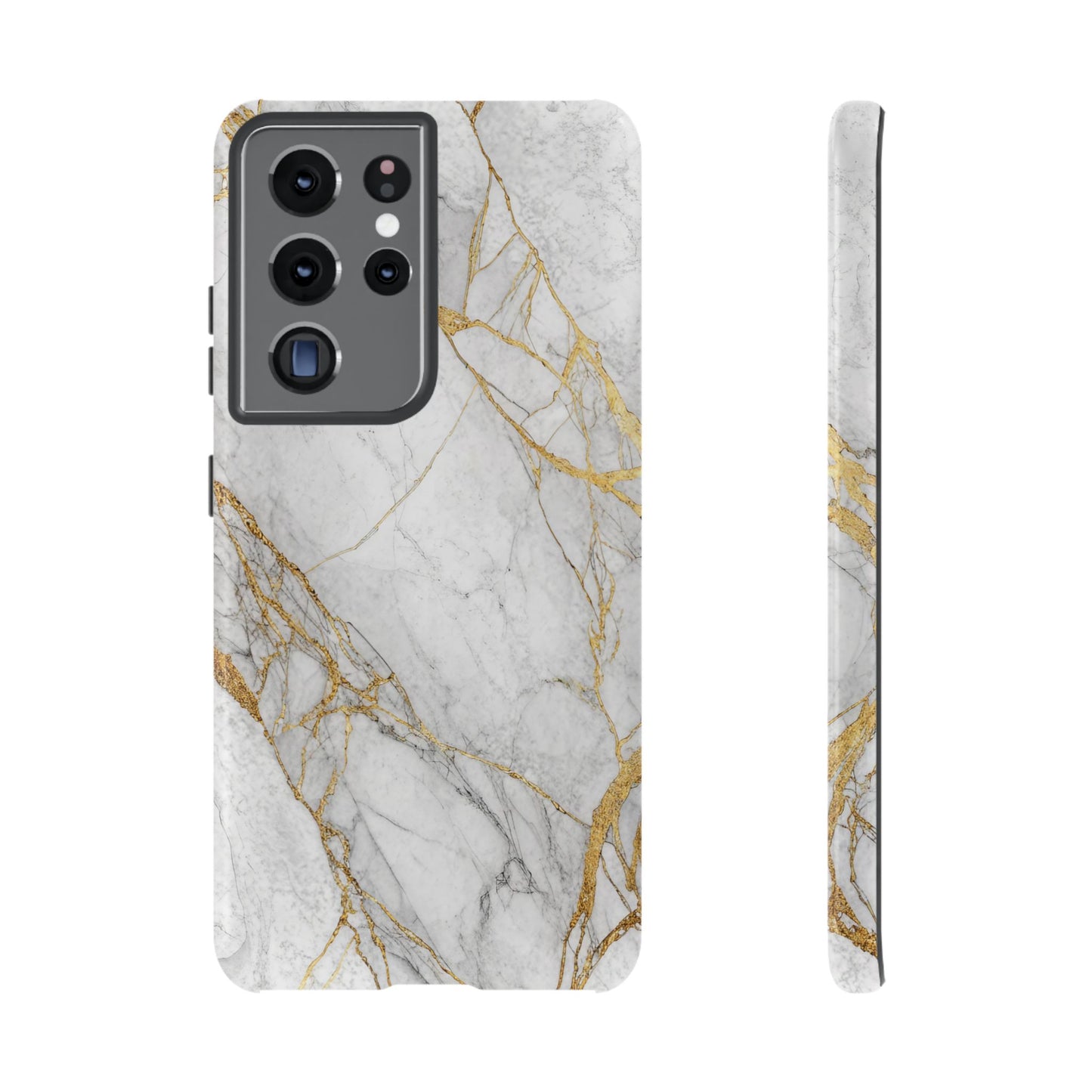 Golden White Marble Samsung Phone Case