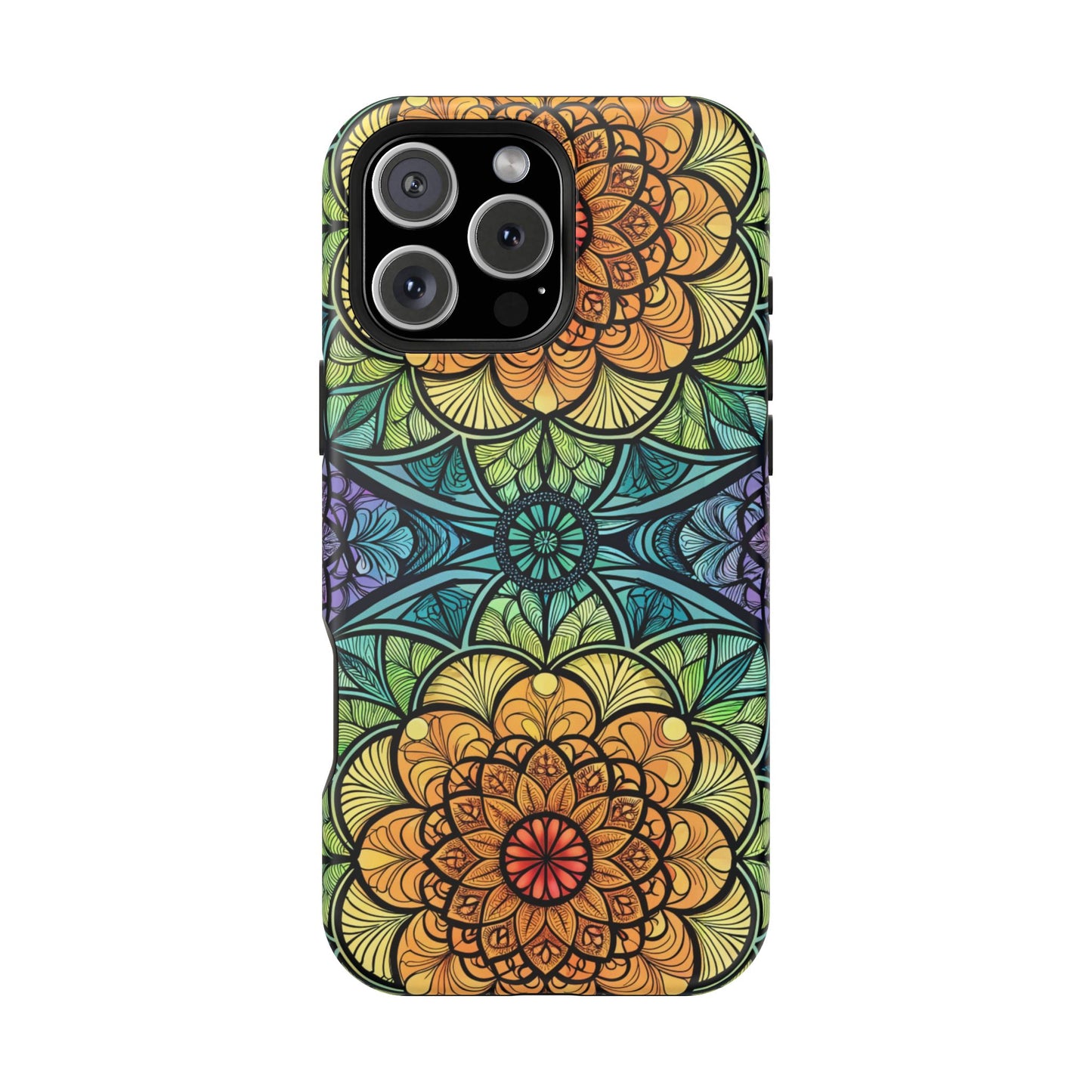 Hypnotic Colorful Kaleidoscope iPhone Case – Durable, Stylish, MagSafe Compatible
