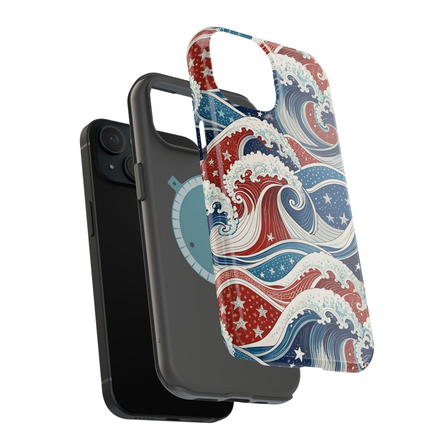 Patriotic Waves Design iPhone Tough Case