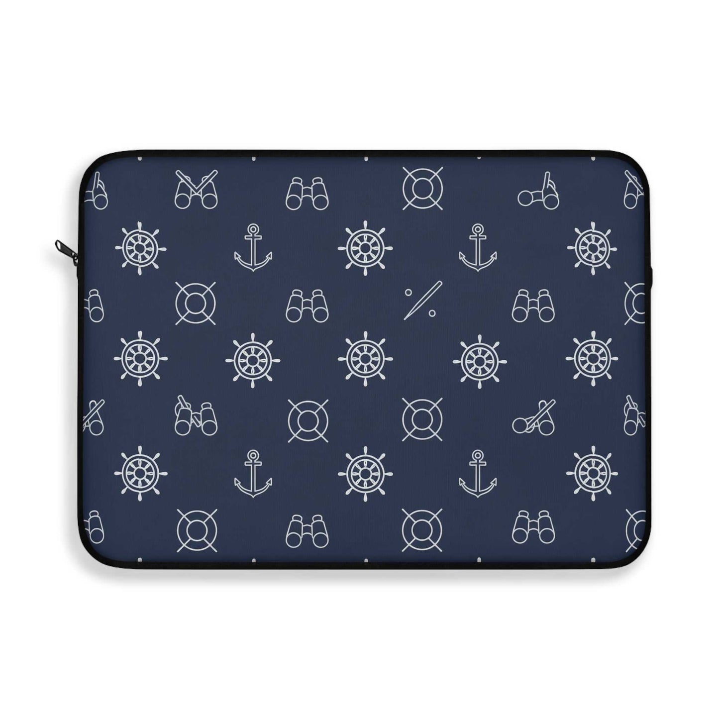 Nautical-Inspired Laptop Sleeve — Maritime Stripes & Anchor Design