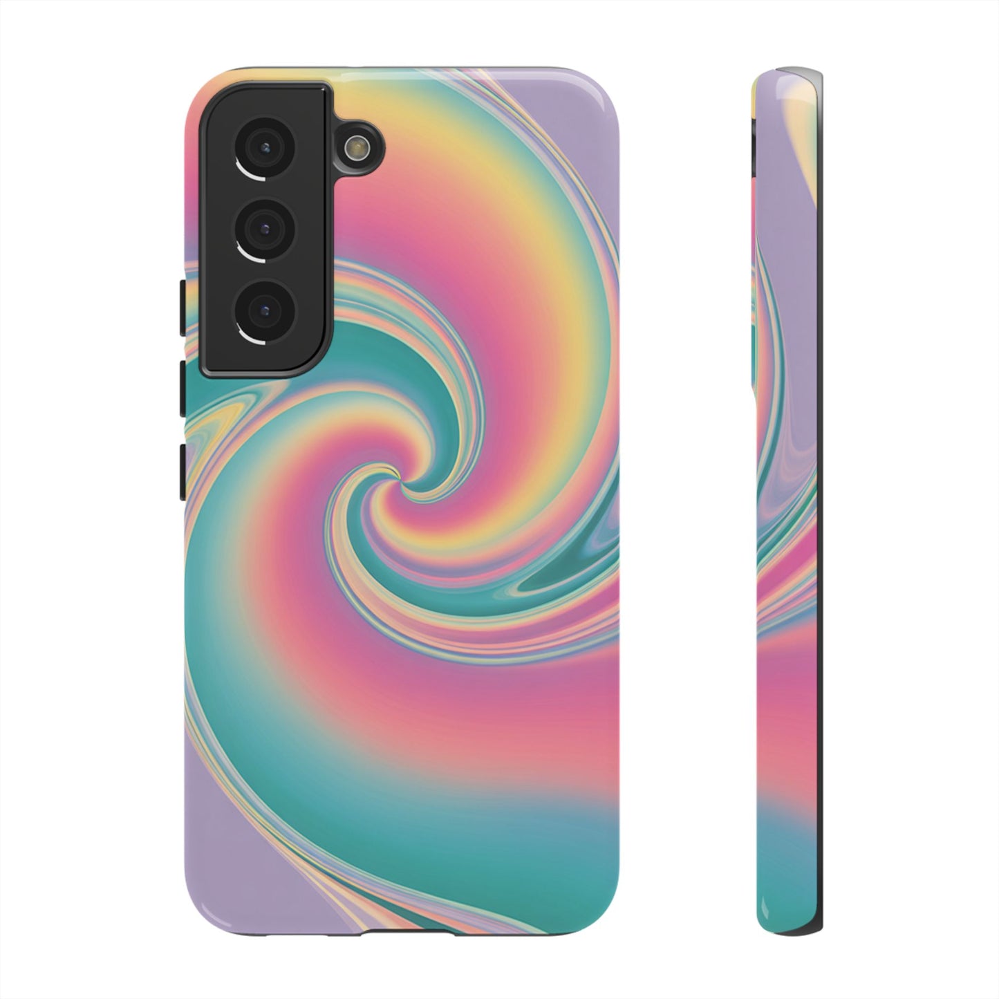 Cotton Candy Rainbow Swirl Design Samsung Tough Case