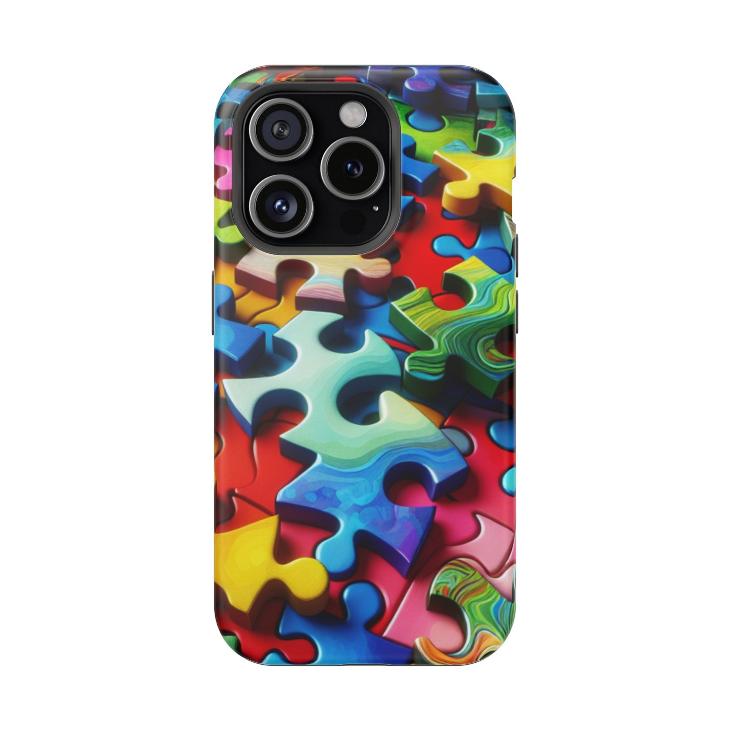 Rainbow Puzzle iPhone Tough Case