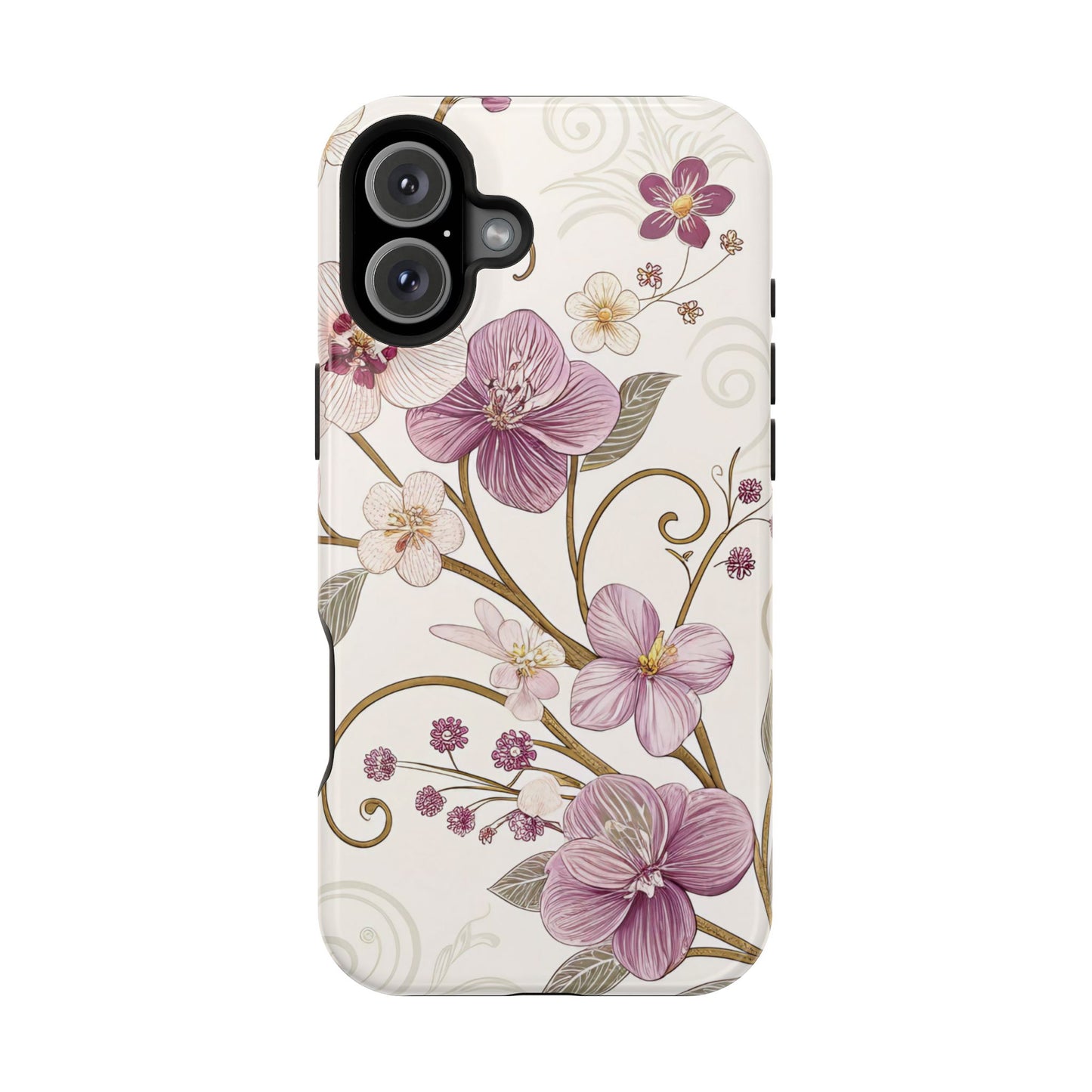 Purple Flower Design iPhone Tough Case