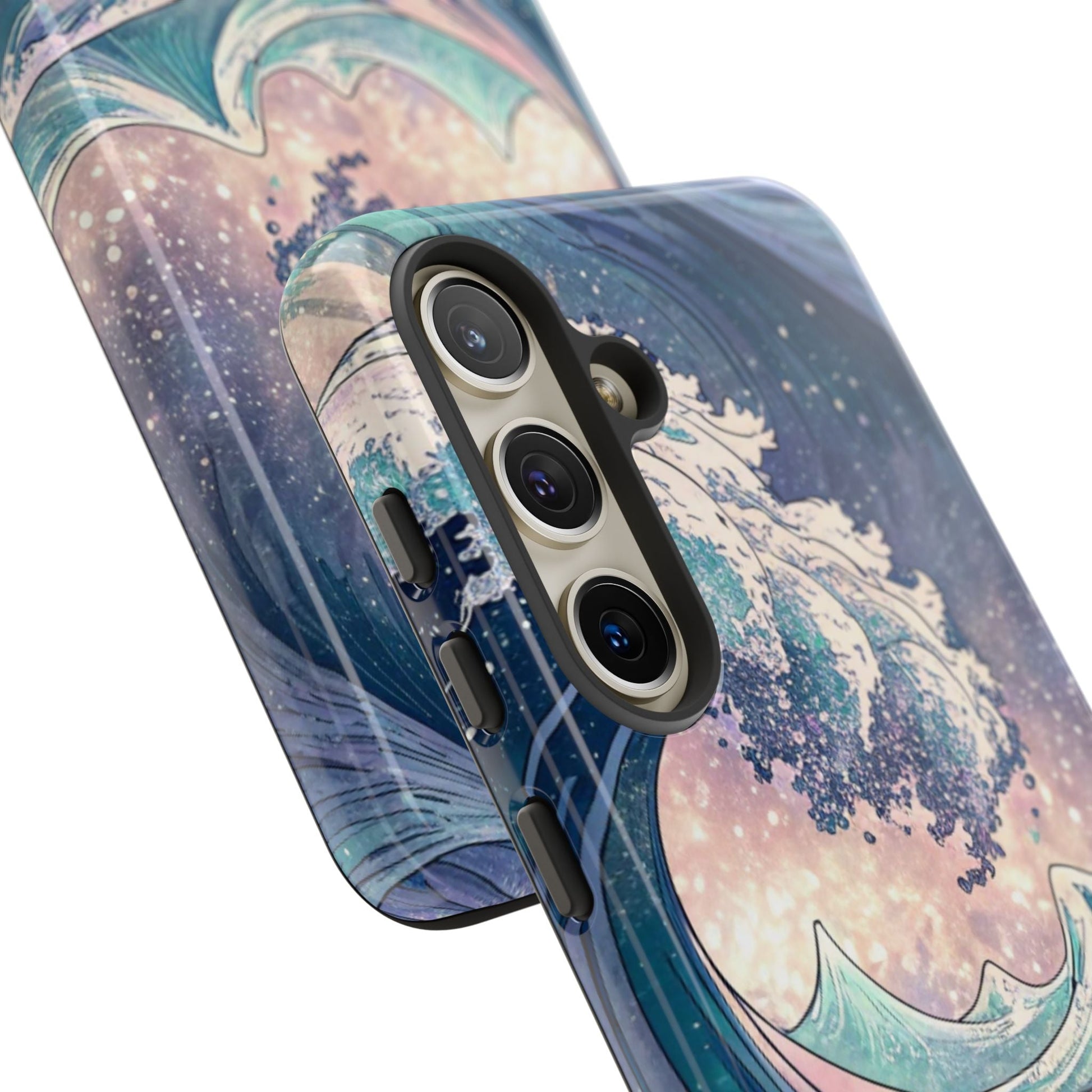 Samsung phone case with crashing waves design, durable and protective for Samsung Galaxy models
