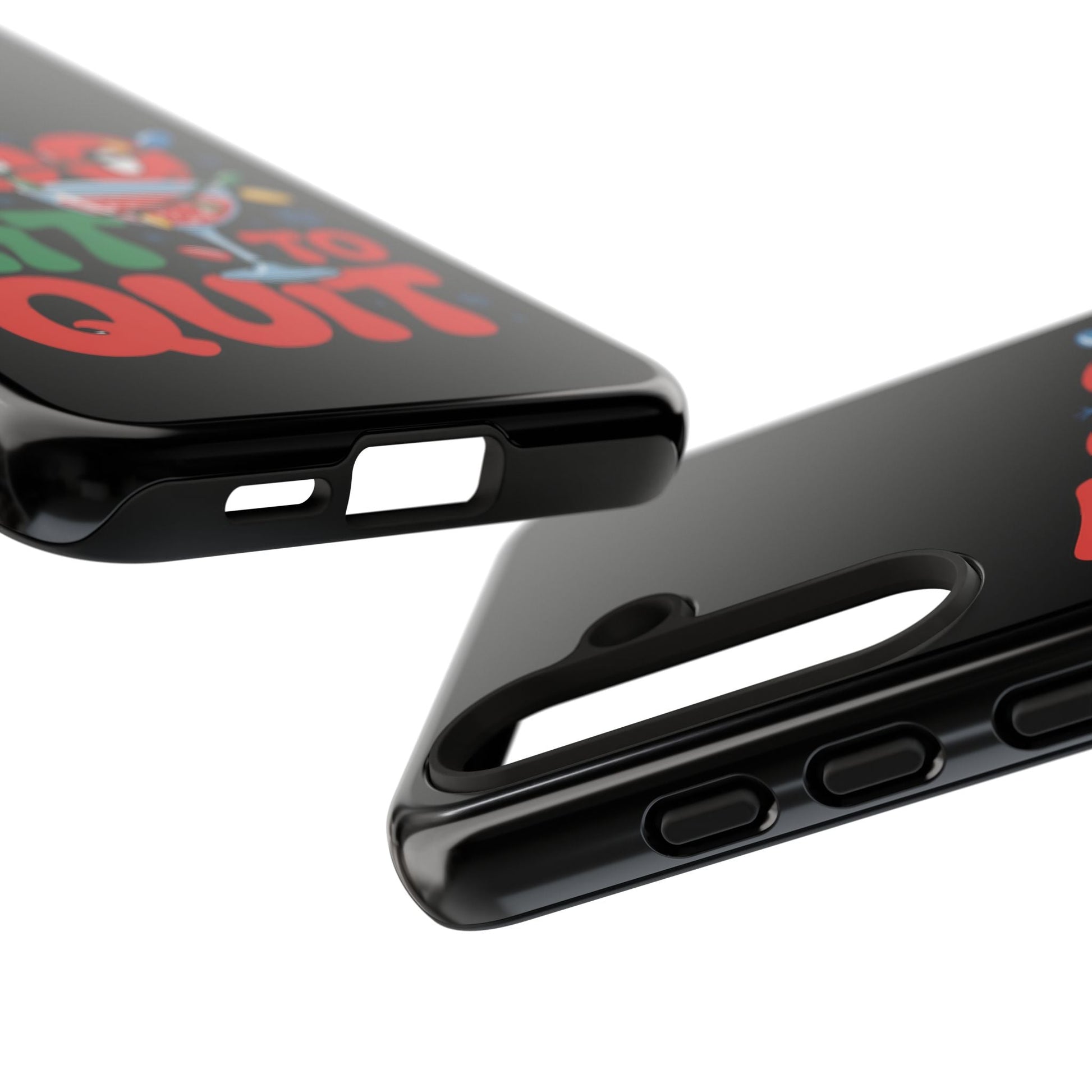 Holiday themed Samsung phone case with vibrant festive design and durable shock-absorbing protection