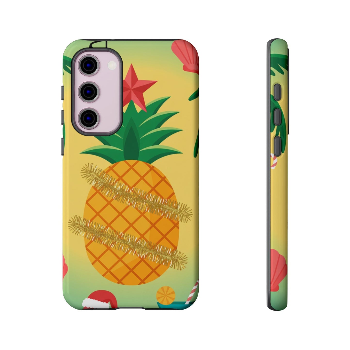 Samsung Christmas Pineapple phone case with festive tropical design and durable protection