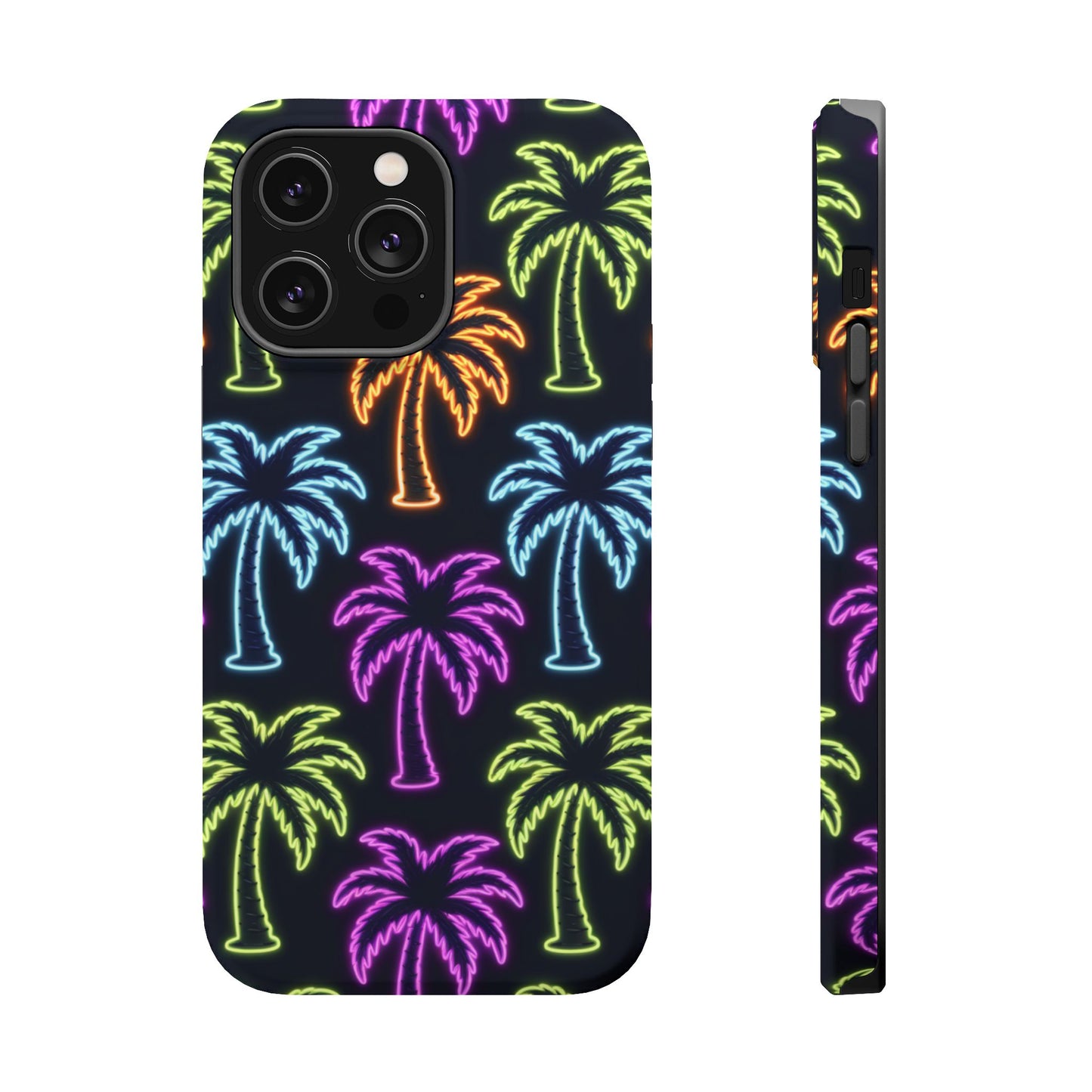 Neon Palm Tree iPhone Tough Case