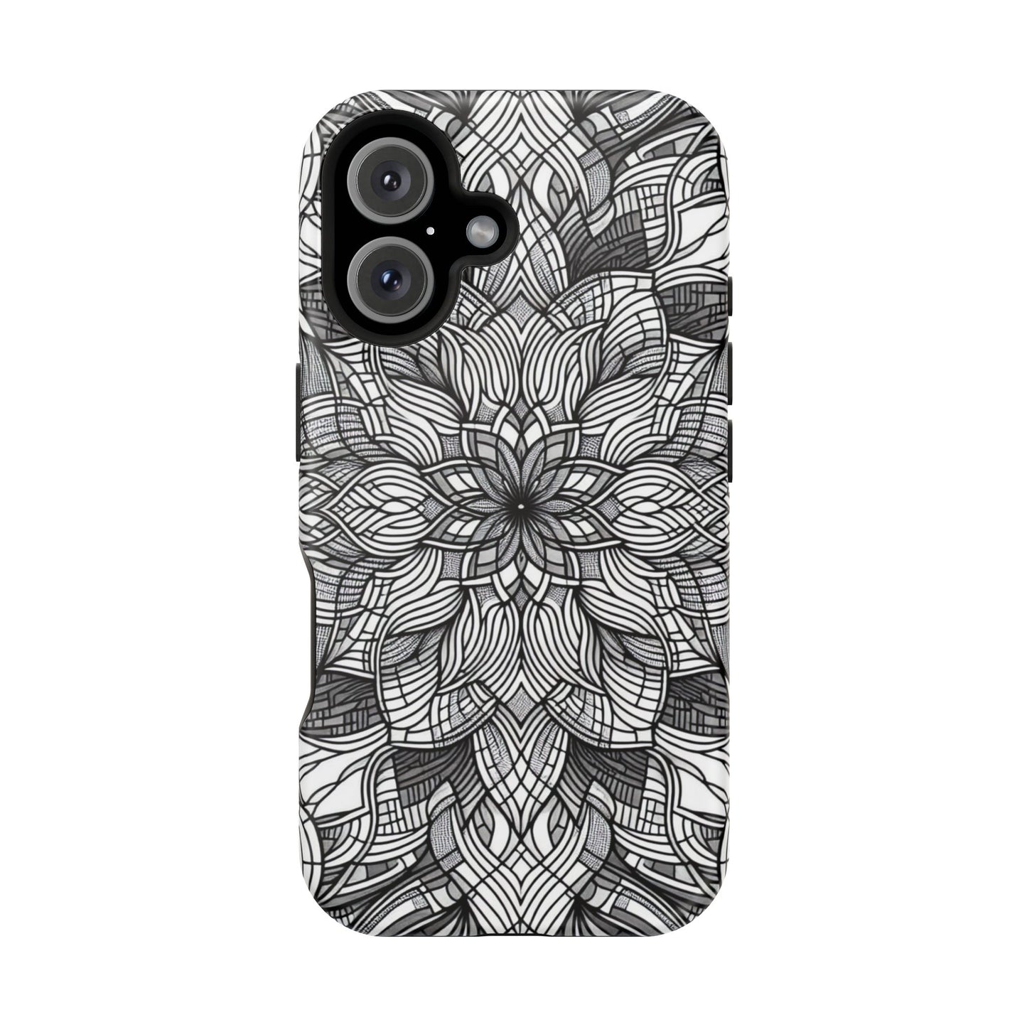 Black and White Art Explosion iPhone Tough Case