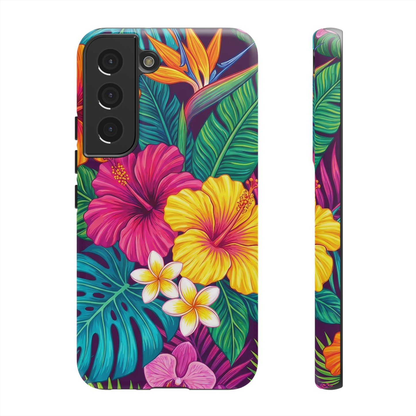 Tropical Samsung Phone Case — Vibrant Floral Tough Case