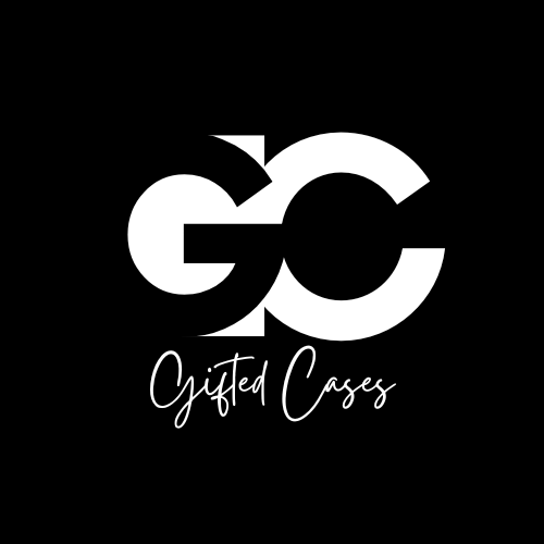 Gifted Cases Gift Card logo with stylized initials GC on a black background.